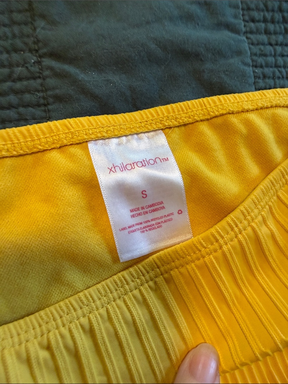 Xhilaration Yellow Ribbed Bikini Set - Picture 3 of 4